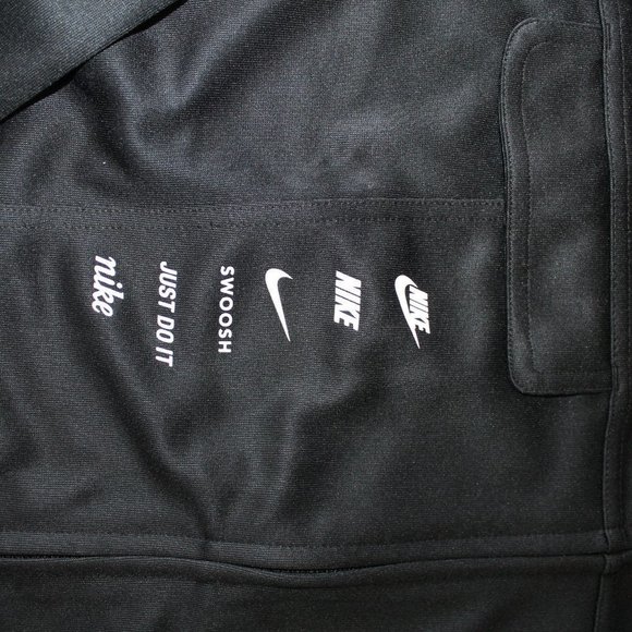 NIKE WOMEN'S PLUS SIZE BLACK LOGO TRACK JACKET - Picture 4 of 5